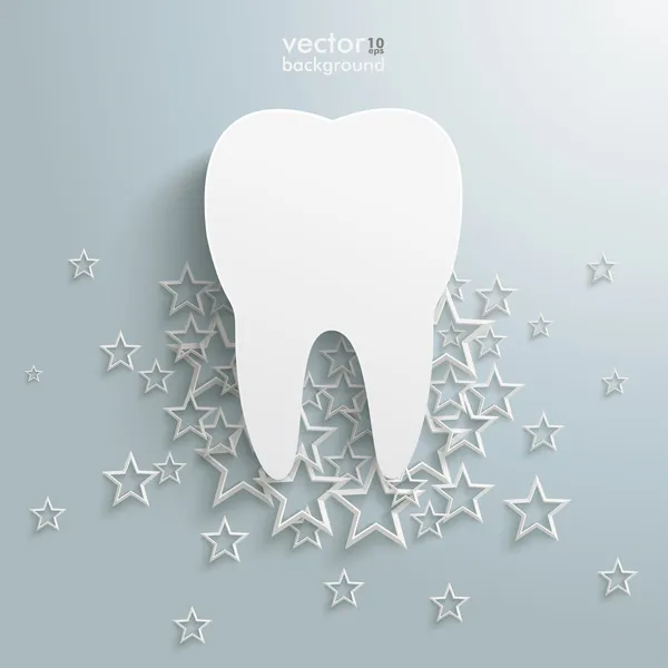 Branco Estrelas Nuvem Fundo dos dentes — Vetor de Stock