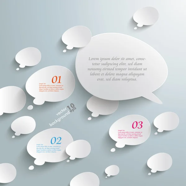 Infographic eğim konuşma balonları ile — Stok Vektör