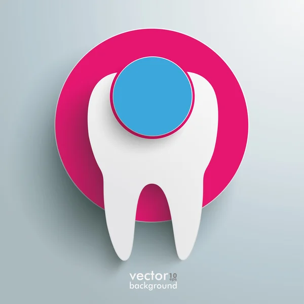 Infographic beyaz diş ve renkli daireler — Stok Vektör