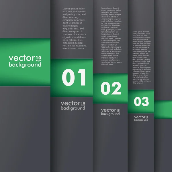 Sablon Design 5 lehetőségek mélység zöld — Stock Vector