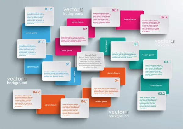 Rectenagles conectados Big Helix Cross Infographic — Vector de stock