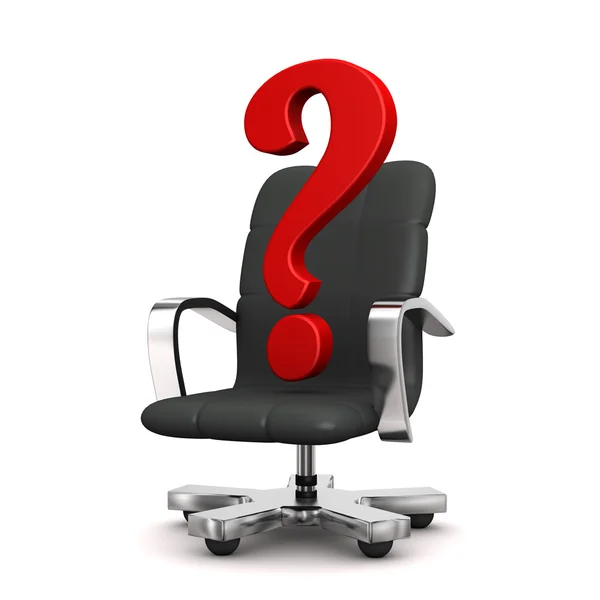 Question Mark Swivel Armchair — Stock Photo, Image