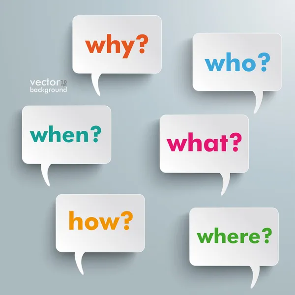 Question Speech Bubbles — Stock Vector