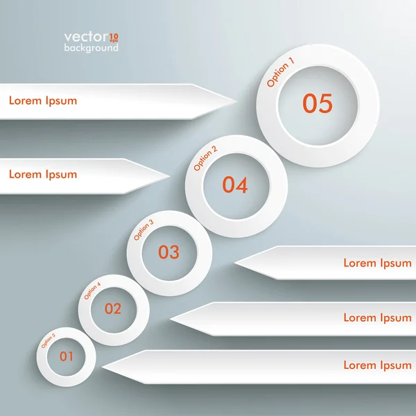 Circles Growth 5 Options Infographic — Stock Vector