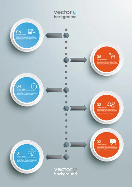 Cronología de la nube Infografía — Vector de stock