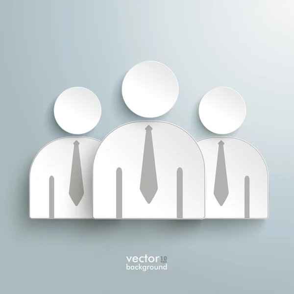 Three Paper Humans — Stock Vector