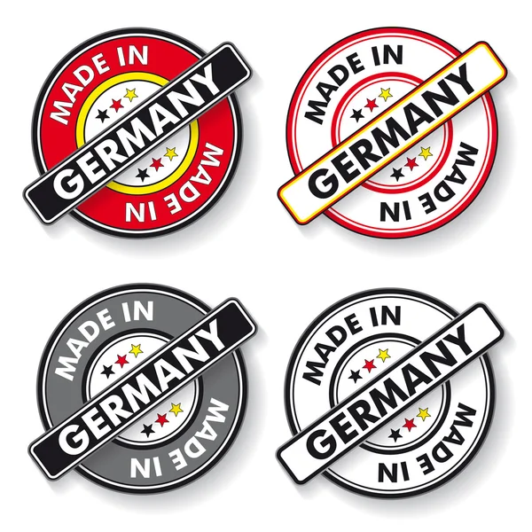 Made In Germany Stickers National Colors — Stock Vector