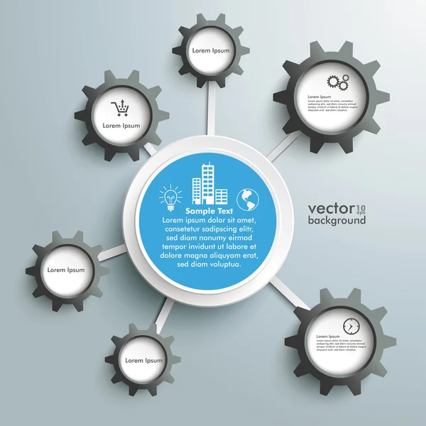 Redes de la industria infográfica — Vector de stock
