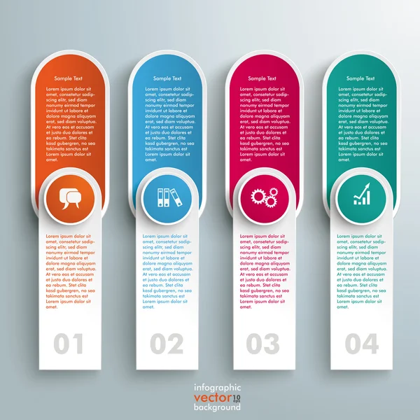 Oblong rodada Banners Círculos coloridos —  Vetores de Stock