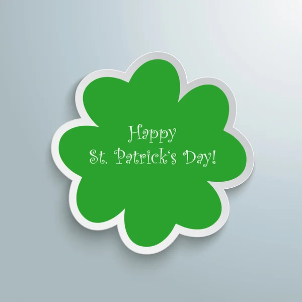 Green Shamrock Bom dia de St Patricks — Vetor de Stock