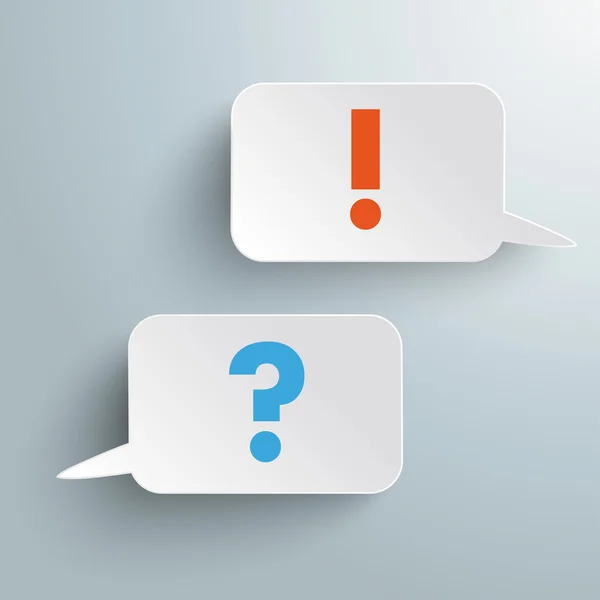 Two Rectangle Speech Bubbles Question Answer — Stock Vector