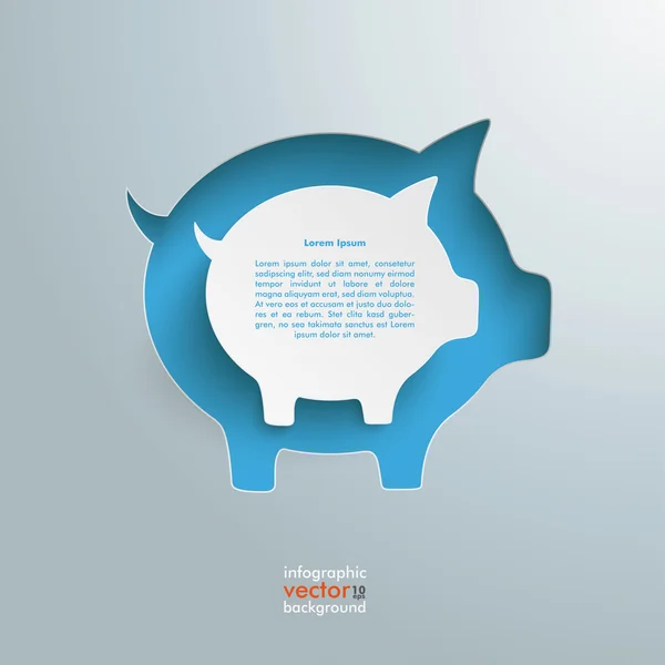 Piggy Bank em Piggy Bank — Vetor de Stock