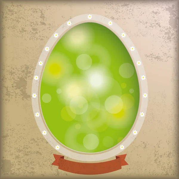 Vintage Background Egg Hole Spring Lights — Stock Vector