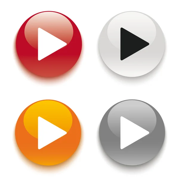 4 boutons de lecture — Image vectorielle