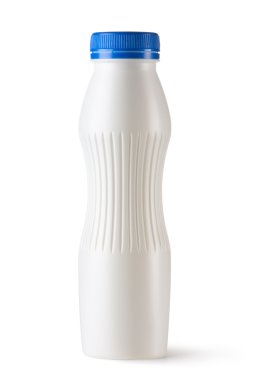 Beyaz plastik şişe süt gıda