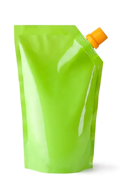 Plastic pouch with batcher — Stock Photo, Image