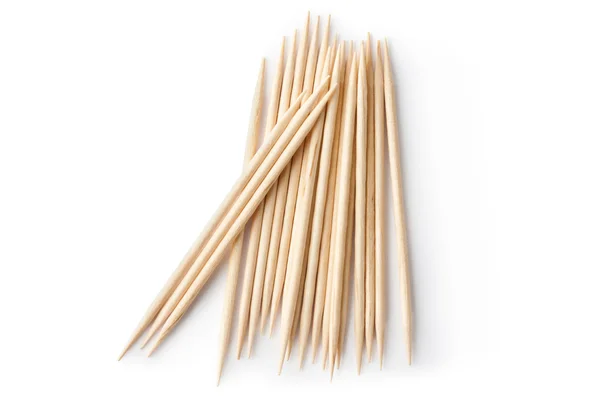 Heap of double sharp toothpicks. Top view. — Stock Photo, Image