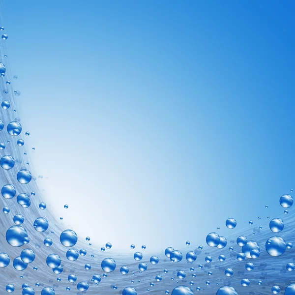 Bubbels en Golf water — Stockfoto