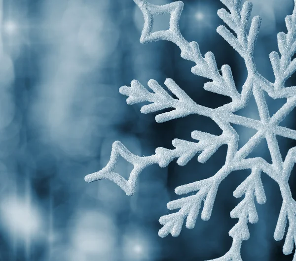 Big snowflake blue toned — Stock Photo, Image