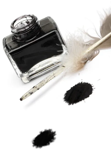 Feather pen set of abstract colour — Stock Photo, Image