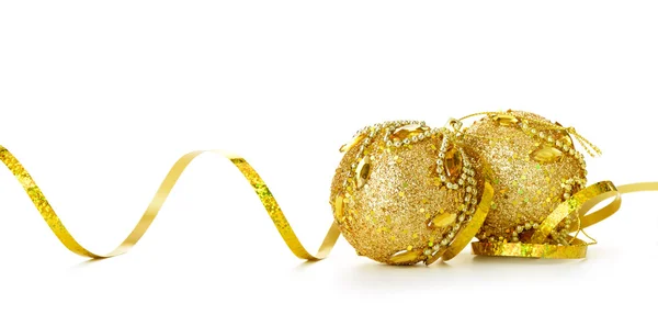 Gold Christmas decoration of objects — Stock Photo, Image