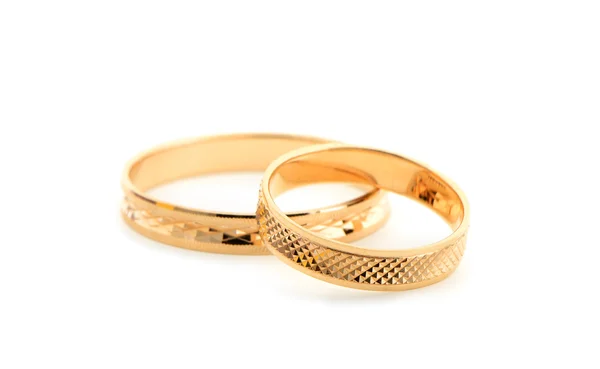 Anillos de boda de oro — Foto de Stock