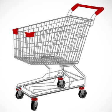 alışveriş süpermarket arabası.