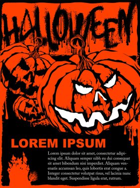 Cadılar Bayramı poster vektör şablonu