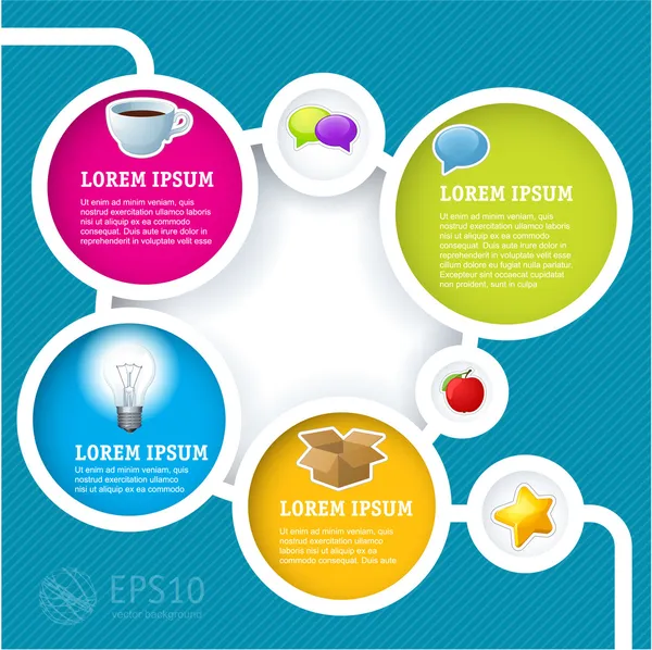 Modello di loop infografico del sito web — Vettoriale Stock