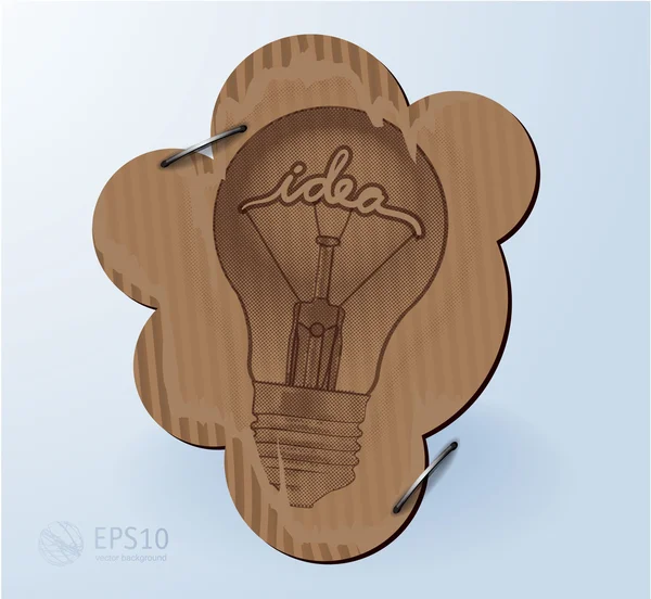 Idea creativa a forma di lampadina — Stockvector