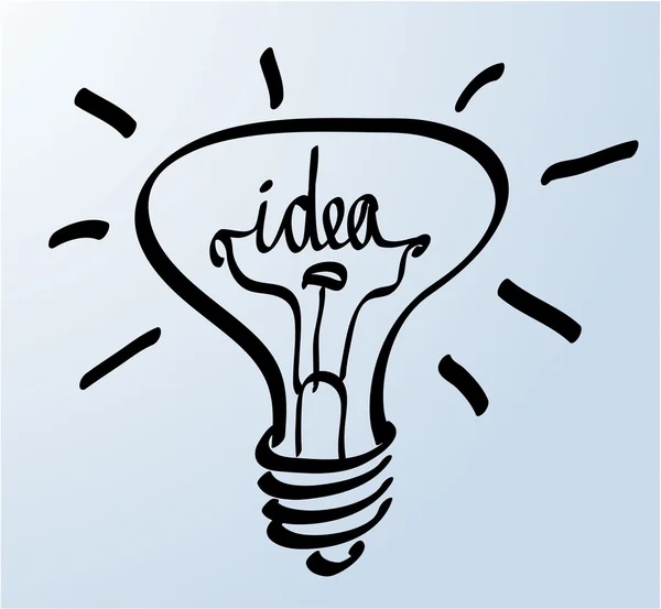 Kreativ idé i glödlampa form som inspiration begrepp. — Stock vektor