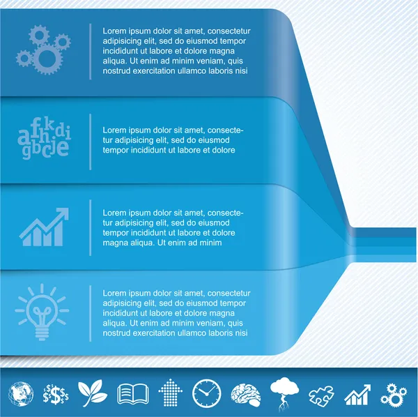 Mavi grafik şablonu için Infographics.