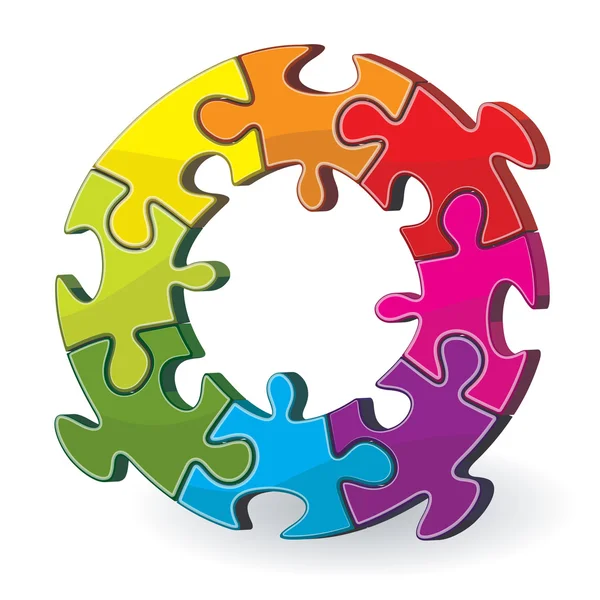 Parçalı bulmaca tekerlek.