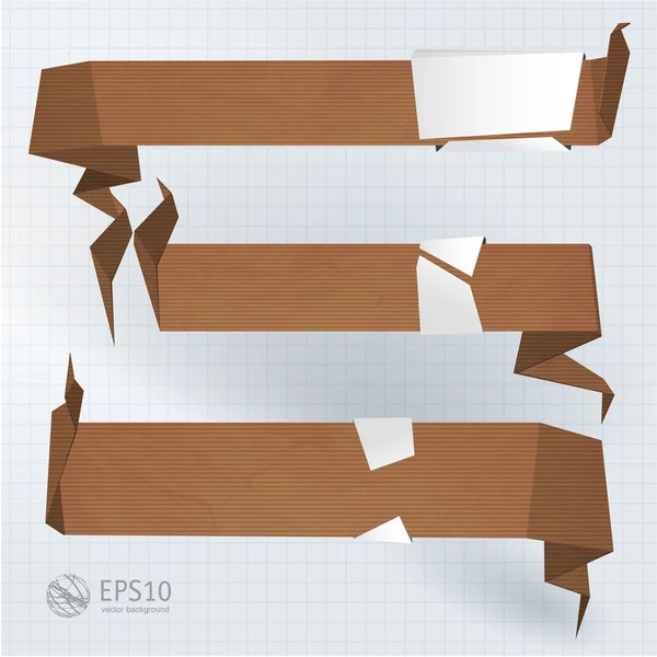 Cardboard infographic banners. — Stock Vector