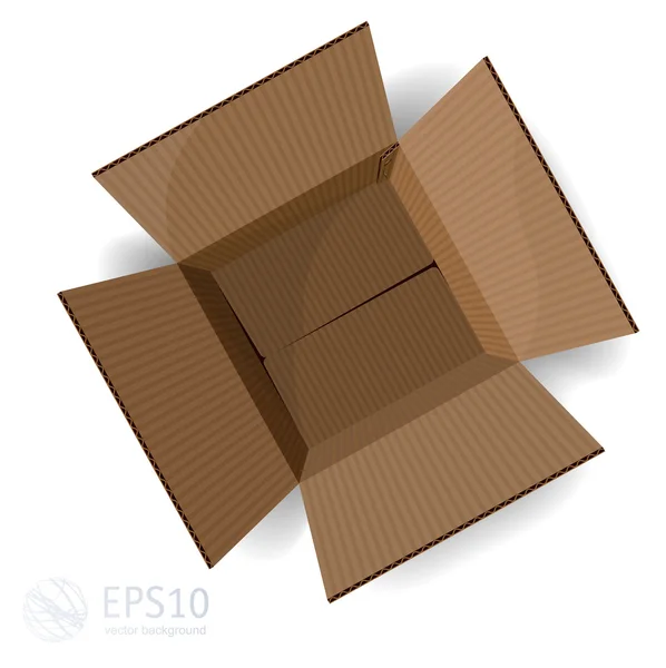 Opened cardboard box. — Stock Vector