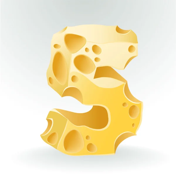 Vector de queso ABC . — Vector de stock