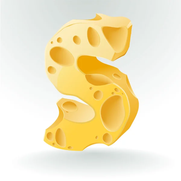 チーズ ベクトル abc. — ストックベクタ