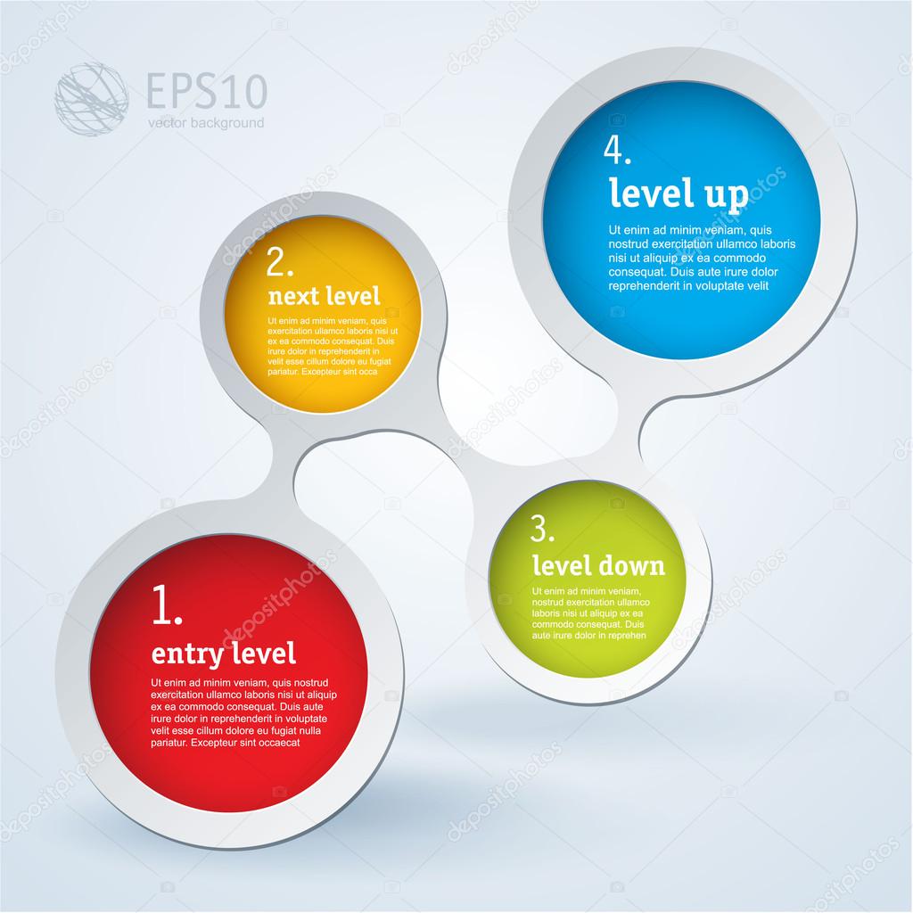 Simply infographic step by step vector template