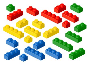 Plastic blocks. clipart