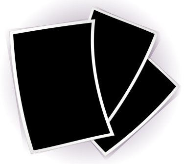 beyaz zemin üzerinde boş fotoğraf şablonları vektör.