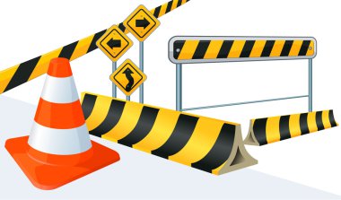 yol inşaat vektör işaretleri.