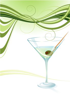 martini. vektör arka plan.