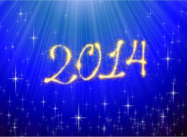 2014 nuovo anno scintillante . — Vettoriale Stock
