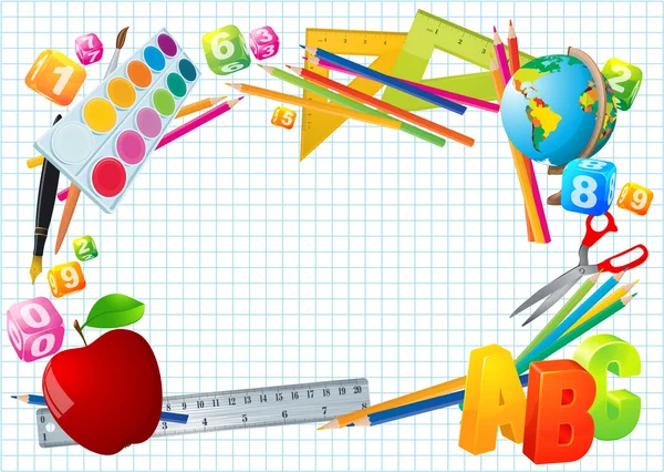 Back to school vector template. — Stock Vector