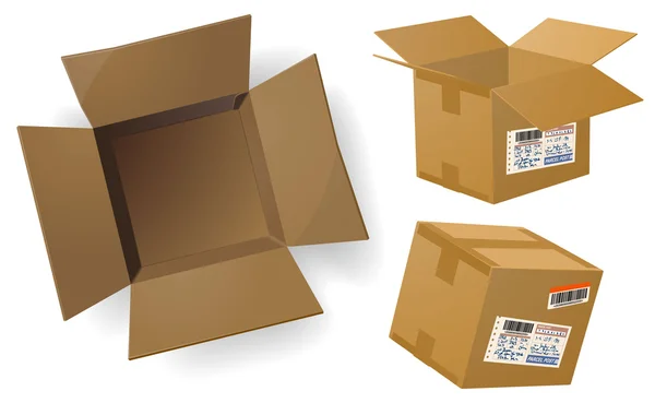 Boîtes à paquets . — Image vectorielle