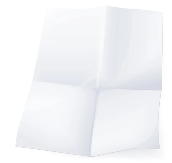 Papel crumpled branco em branco — Vetor de Stock