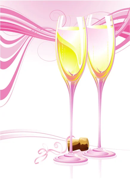 Champagne. — Stock Vector