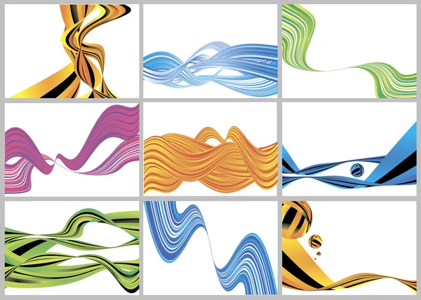 Ondas de color . — Vector de stock