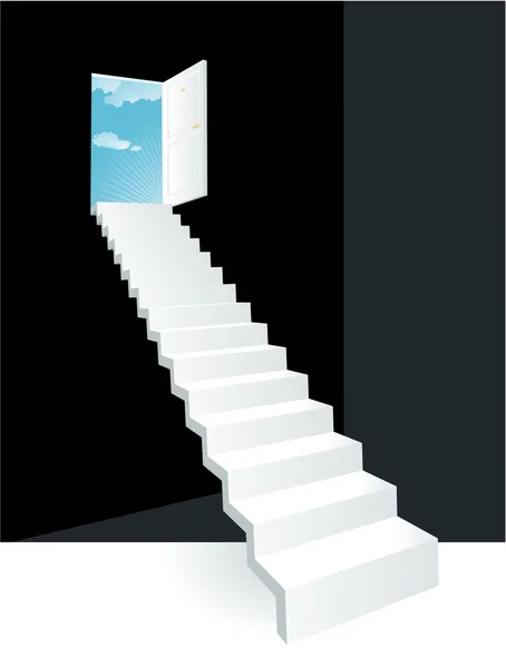 Door to the sky. — Stock Vector