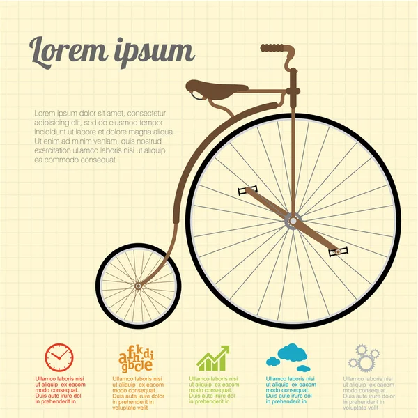 Ретро иллюстрация винтажный велосипед . — стоковый вектор